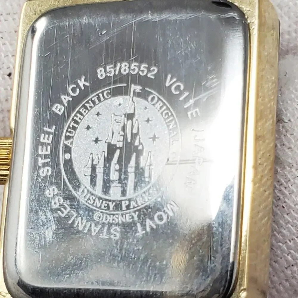 Disney Parks Rectangle Mickey Mouse Metal Band Watch NTW